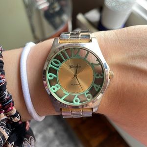 Geneva Gold and Teal Watch